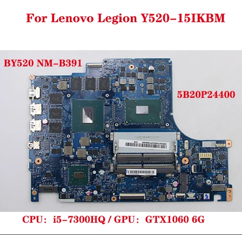   Y520-15IKBM Ʈ   BY520 NM-B391-5B20P24400 CPU i5-7300HQ GPU GTX1060 6GB 100% ׽Ʈ ۾
